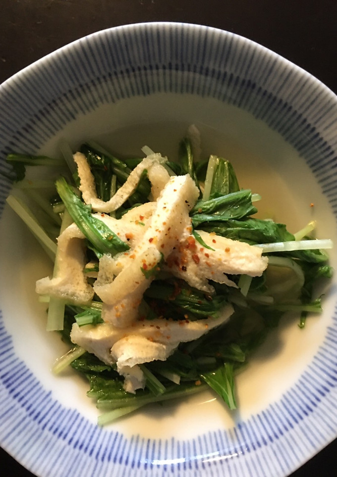 お出汁も美味しい☆水菜とお揚げの煮浸し-レシピのメイン写真