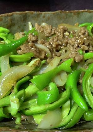 赤堀農場♪万願寺とうがらしの甘辛挽肉炒め-レシピのメイン写真