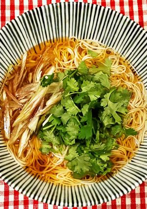 パクチーのっけぶっかけ冷やしそうめん-レシピのメイン写真