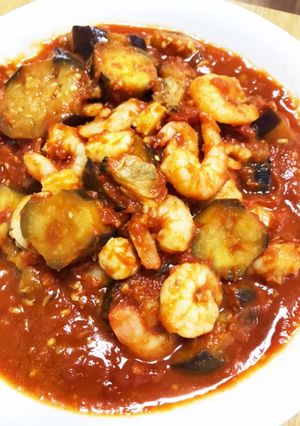 エビとナスの腸活トマト煮込み-レシピのメイン写真