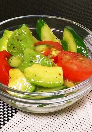 アボカドと夏野菜のだしレモン和え-レシピのメイン写真