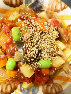 レンジミネストローネ&豚こまのせドーム蒸-レシピのメイン写真