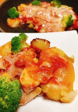 じゃがいものトマトソースでチーズ焼き-レシピのメイン写真