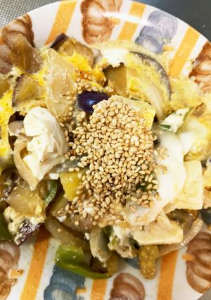全てレンジ温野菜卵南蛮丼味チャンプル-レシピのメイン写真