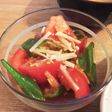悪阻夏バテに!トマトとオクラの梅生姜和え