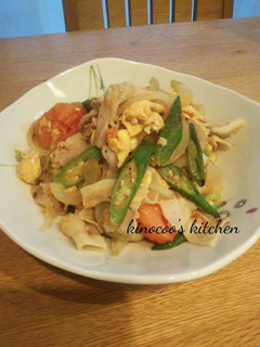 夏野菜と豚バラの炒めもの-レシピのメイン写真