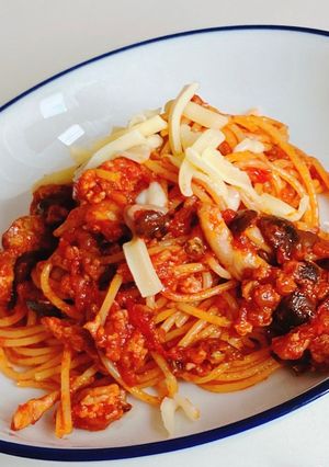 楽ちん！ナスとひき肉のボロネーゼ！-レシピのメイン写真