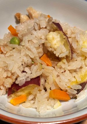 おかずに困った時に、サツマイモご飯。-レシピのメイン写真