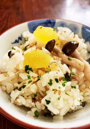 さつま芋しめじちりめんのバター醤油ご飯-レシピのメイン写真