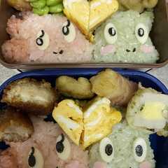 ドラえもん　キューとミュー　キャラ弁☆-レシピのメイン写真