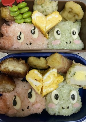 ドラえもん　キューとミュー　キャラ弁☆-レシピのメイン写真