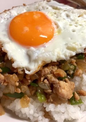 めんつゆで作るガパオライス コリアン風-レシピのメイン写真