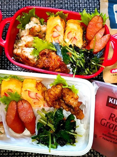 息子と娘のお弁当'20.8.28-レシピのメイン写真
