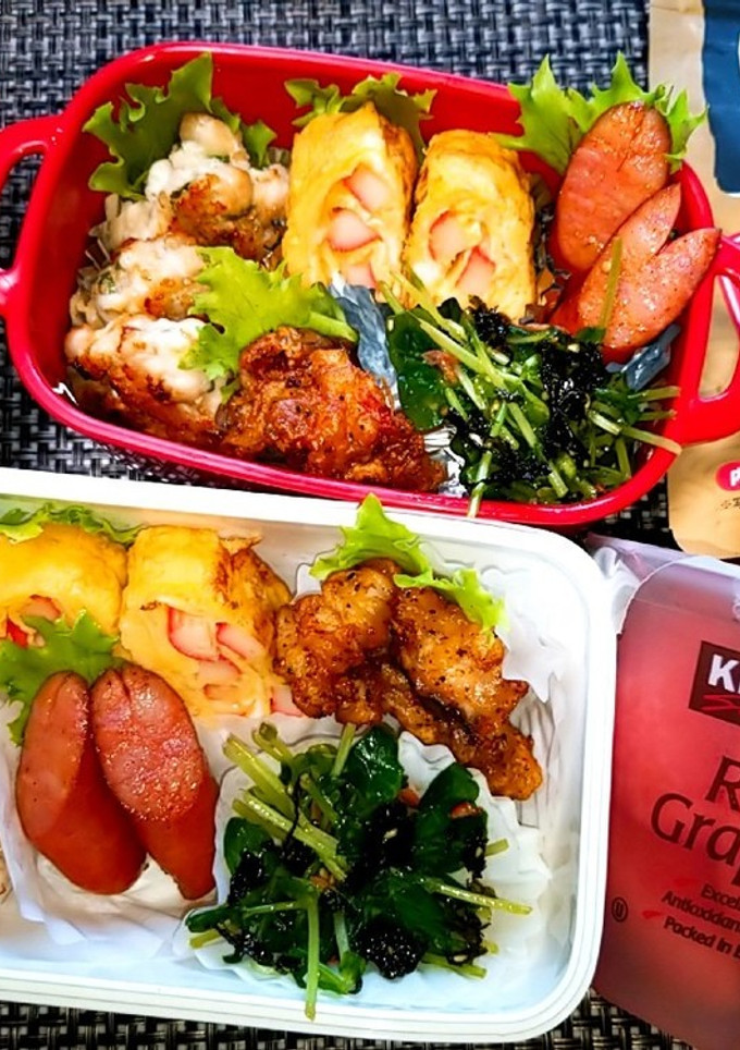 息子と娘のお弁当'20.8.28-レシピのメイン写真
