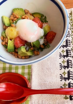ポン酢で！トマトとアボカドヘルシー丼-レシピのメイン写真