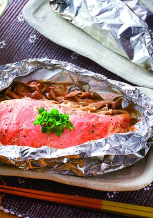 鮭のホイル焼き～だしマヨポンソース～-レシピのメイン写真