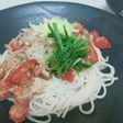 夏の疲れた肌に!トマトツナそうめん