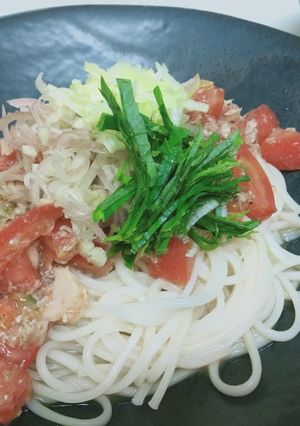 夏の疲れた肌に！トマトツナそうめん-レシピのメイン写真