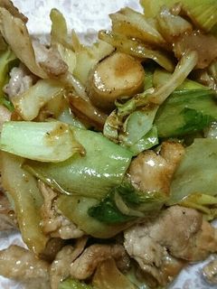 鶏もも肉と白菜とチンゲン菜の中華炒め-レシピのメイン写真