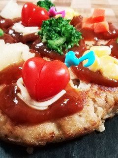 ハロウィンに❤楽ちん成形無しハンバーグ-レシピのメイン写真