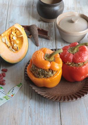 ハロウィン！スピルリナ薬膳かぼちゃごはん-レシピのメイン写真
