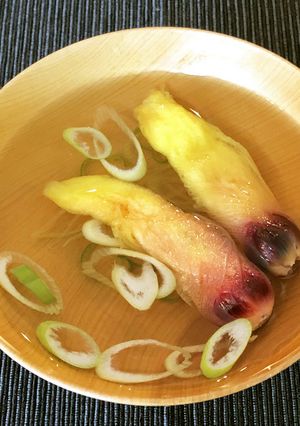 花オクラの冷製お澄まし-レシピのメイン写真