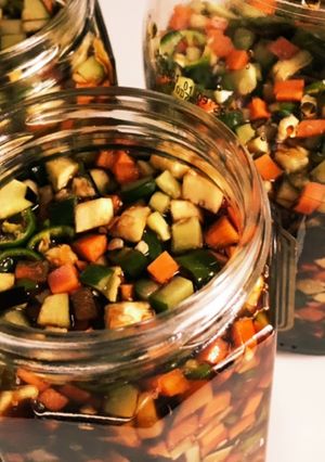 激辛注意！野菜たっぷり青唐辛子醤油漬け-レシピのメイン写真