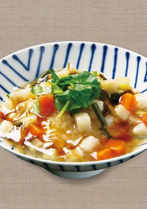 福島の郷土料理「こづゆ」の餡かけご飯！-レシピのメイン写真