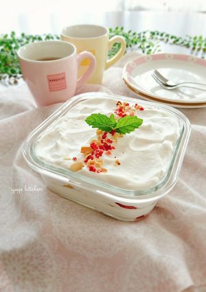 材料3つ☆焼かないスコップショートケーキ-レシピのメイン写真