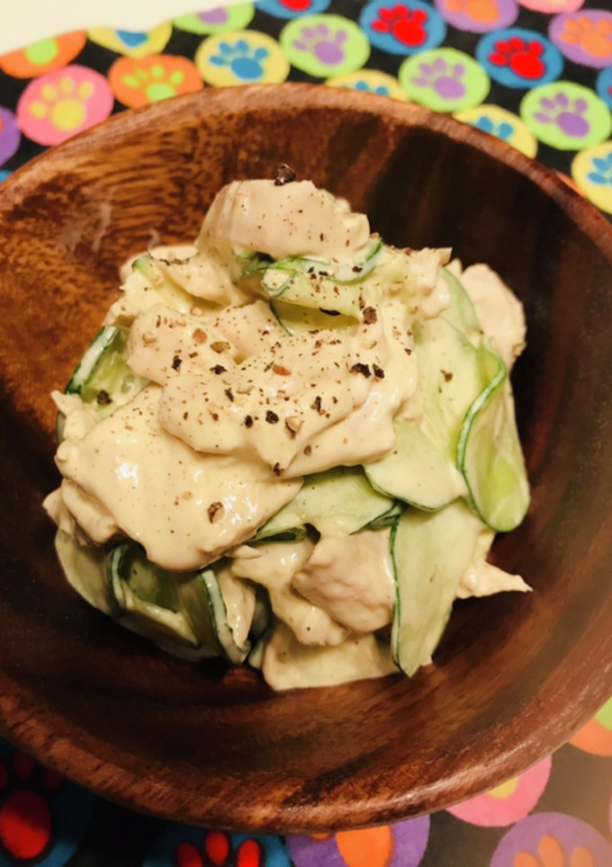 きゅうりとムネ肉のマヨ和えおかずサラダ-レシピのメイン写真