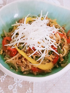 夏野菜とひき肉のピリ辛炒め-レシピのメイン写真