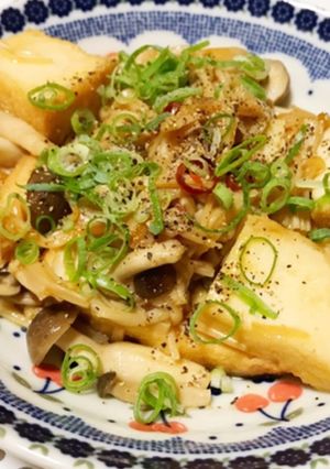 厚揚げときのこのバタぽん炒め-レシピのメイン写真
