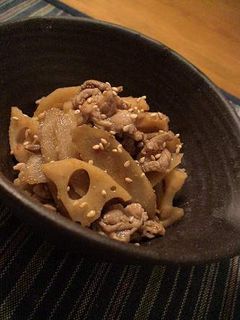 *蓮根と牛蒡と豚肉のピリ辛炒め*-レシピのメイン写真