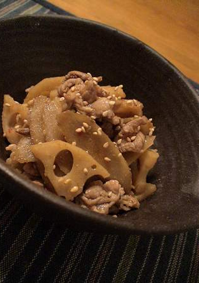 ＊蓮根と牛蒡と豚肉のピリ辛炒め＊-レシピのメイン写真