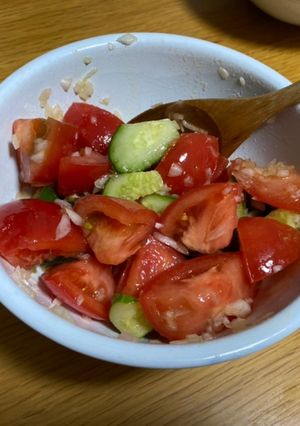 きゅうりとトマトのサラダ-レシピのメイン写真