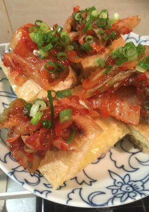 栃尾の油揚げ おろし&キムチーズ-レシピのメイン写真
