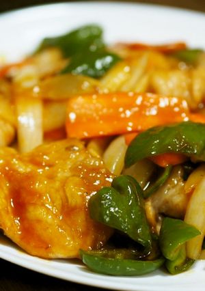 豚肉の甘酢あん和え♪-レシピのメイン写真