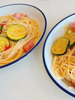 トマトとズッキーニの冷製パスタ♪-レシピのメイン写真