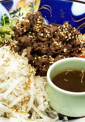 肉サラダ!ポン酢で肉を煮るだけ!簡単美味-レシピのメイン写真