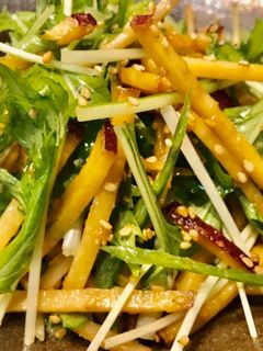 サツマイモとゴボウと水菜のサラダ-レシピのメイン写真