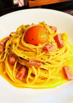 牛乳、生クリーム不使用！乳化カルボナーラ-レシピのメイン写真