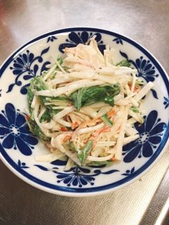 大根と水菜とカニカマのマヨポン酢和え-レシピのメイン写真