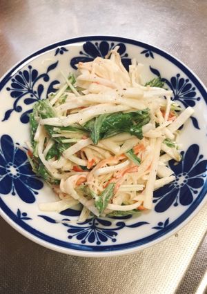 大根と水菜とカニカマのマヨポン酢和え-レシピのメイン写真