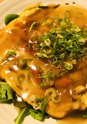 カニ玉●カニカマぼこのあんかけ厚焼き玉子-レシピのメイン写真