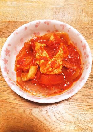 ほぼ無水！チキンのトマト煮込み【超簡単】-レシピのメイン写真