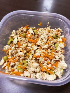 人参と枝豆の炒り豆腐-レシピのメイン写真