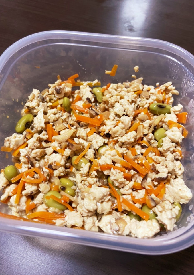 人参と枝豆の炒り豆腐-レシピのメイン写真