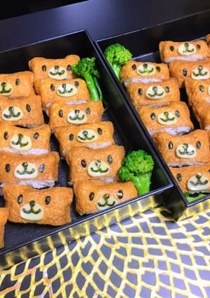 柚子の香り可愛すぎるクマさんいなり寿司-レシピのメイン写真