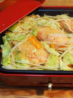 BRUNOで作る鮭のちゃんちゃん焼き-レシピのメイン写真