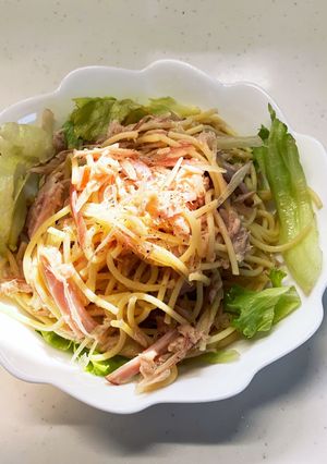 ツナとミョウガのあっさりパスタ-レシピのメイン写真
